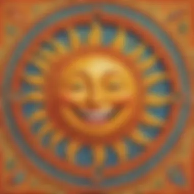 Laughing Sun Maze Colorful Maze with Laughing Sun