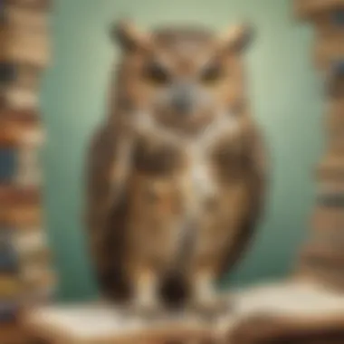 Joke-Cracking Owl Whimsical Owl Cracking Jokes