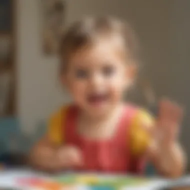 Artistic Expression Through Painting Child painting and expressing creativity