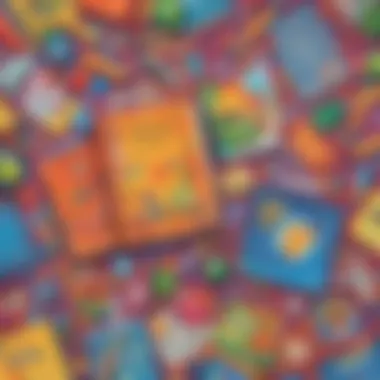 Vibrant Learning Materials for Young Minds Colorful educational tools and games laid out for children