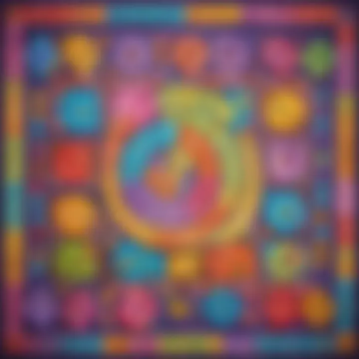 A colorful board game designed for mathematical challenges.
