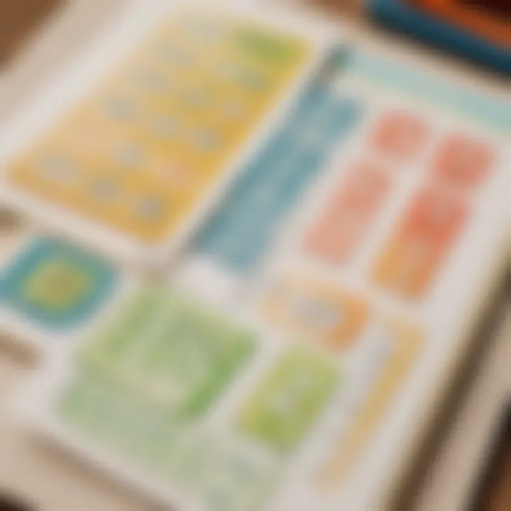 A close-up of math cards used for a fun learning activity.