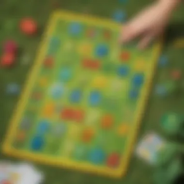 A vibrant math-themed outdoor learning game.