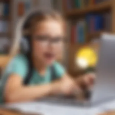 Engaging Online Learning Adventures Excited child learning through online activities