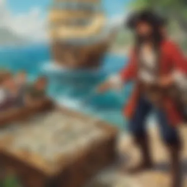 Pirate's Treasure Hunt Illustration Engaging Pirate's Treasure Hunt Money Game