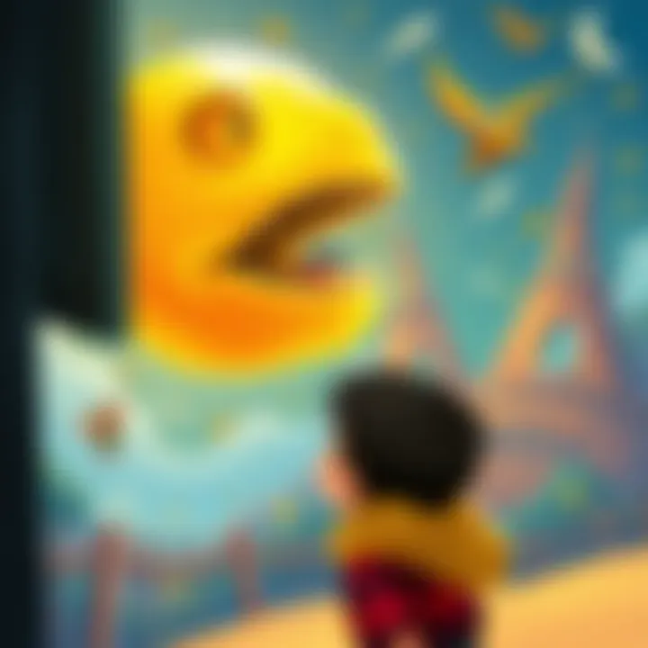 Child Imagining a Fantastical World An illustration of a child imagining a fantastical world from a story