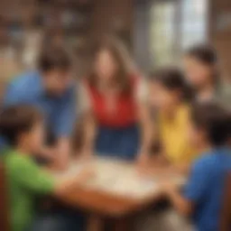Children engaging in trivia game