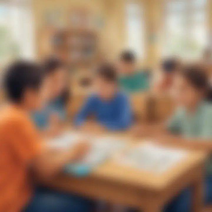 Illustration of an engaging vocabulary challenge activity for elementary students
