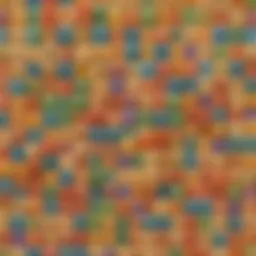 Colorful letter blocks arranged to form words