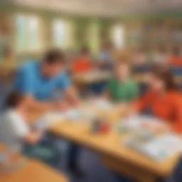 Creative classroom activity illustration