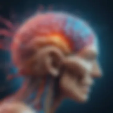 Artistic visualization of a brain in motion while gaming