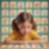 Child Engaged in Memory Game