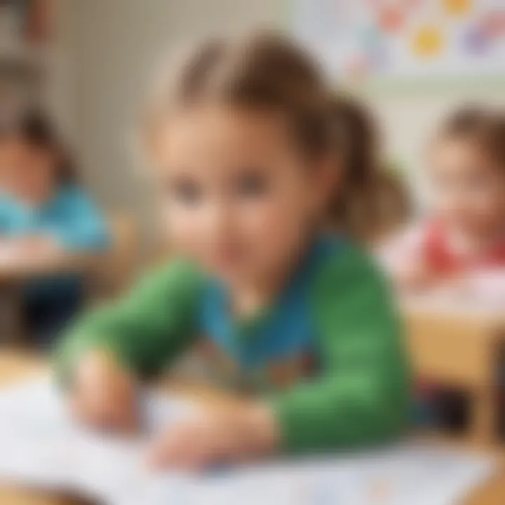Children solving addition problems