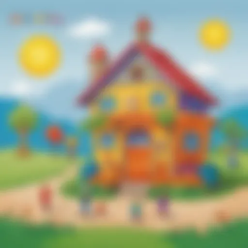 Colorful addition worksheet for kindergarten