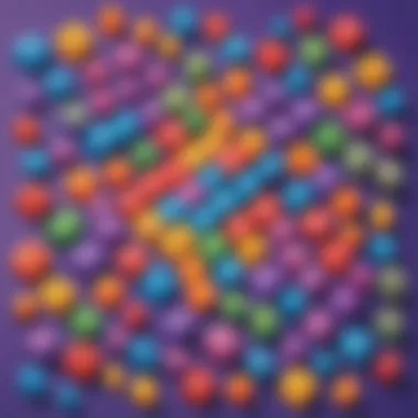 Vibrant Math Game Pieces Illustration of colorful math game pieces