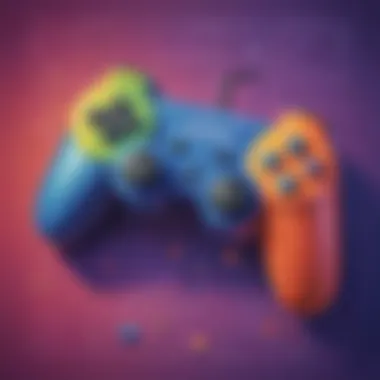 Interactive Game Controller Colorful game controller symbolizing interactive learning