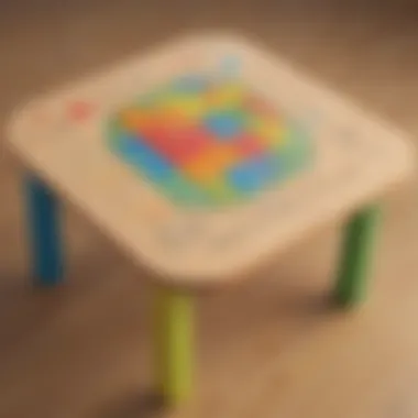 Innovative table design with interactive math concepts for learning