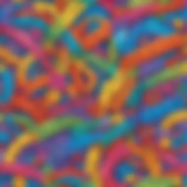 Vibrant Learning Materials Illustration of colorful math worksheets for 5th graders