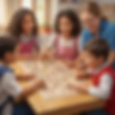 Inclusive Group of Children Engaged in Learning Group of Diverse Children Playing Game