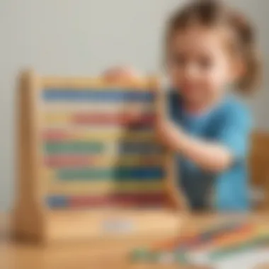 Abacus Math Practice Preschooler using abacus for math learning