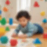 Preschooler exploring geometric shapes