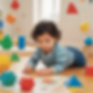 Exploring Geometric Shapes Preschooler exploring geometric shapes