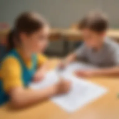 'Eureka' Moment in Problem-Solving for Elementary Students Elementary student having a 'Eureka' moment while solving math problem