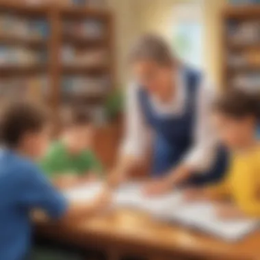 Expert Guidance for Developing Skills Educator guiding students in problem-solving