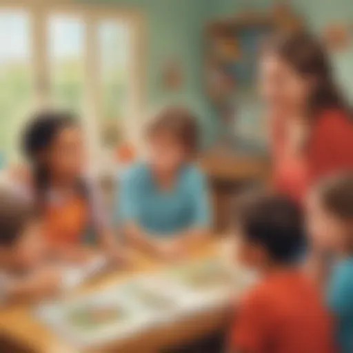 Children engaged in a storytelling activity