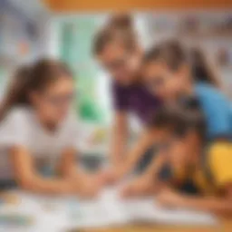 Young students collaborating on a project