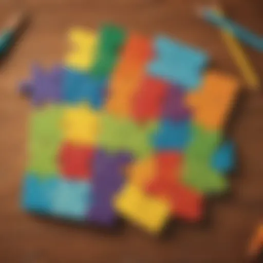 Illustration depicting fractions as colorful puzzle pieces fitting together perfectly