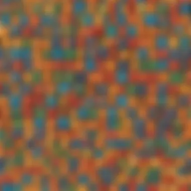 Colorful counting blocks arranged in various patterns.