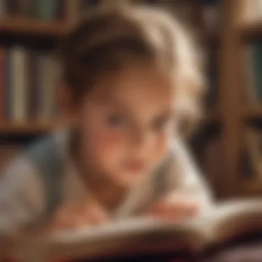 Captivated by a Story A child engrossed in reading a storybook