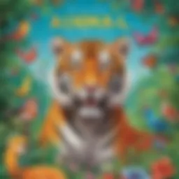 Colorful children's book covers featuring animals