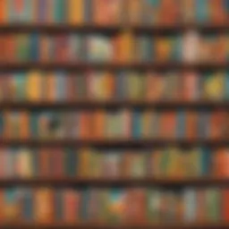 Colorful children's books displayed on a shelf