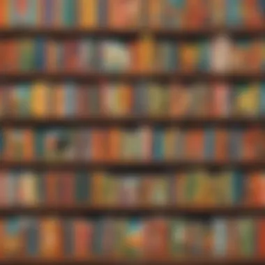 Vibrant Selection of Children's Literature Colorful children's books displayed on a shelf