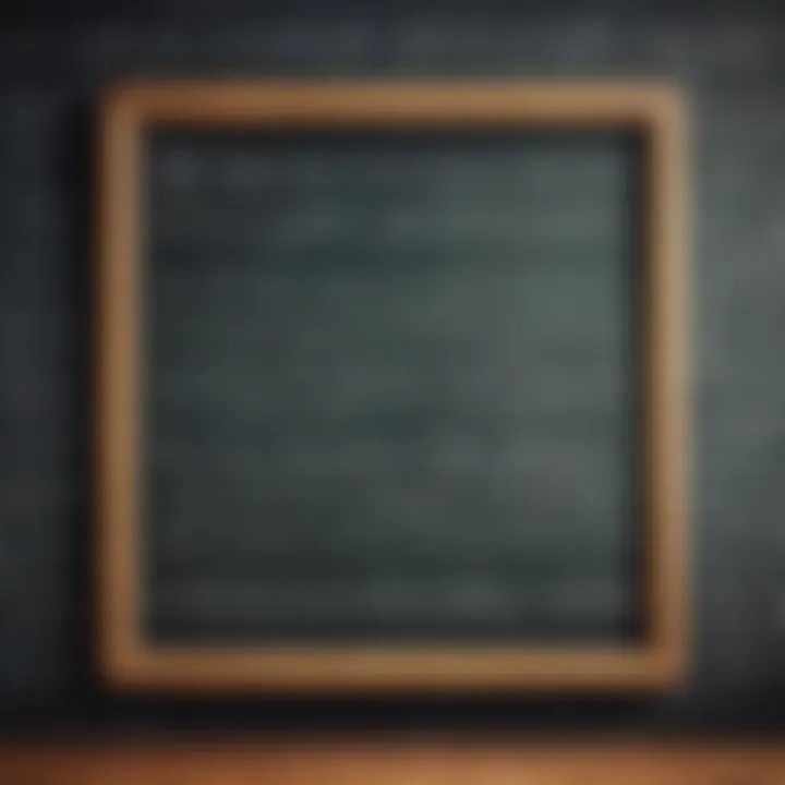 A chalkboard filled with simple math equations