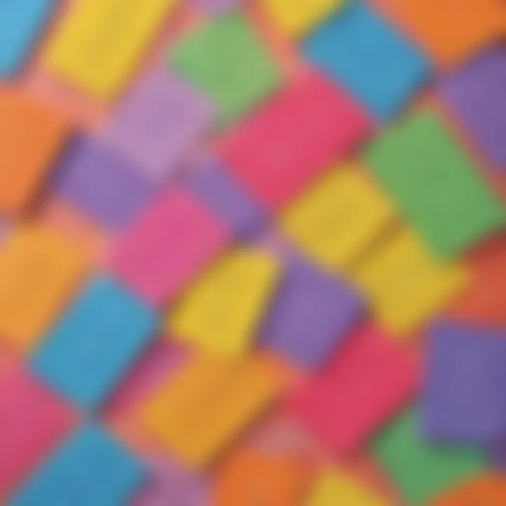 Colorful flashcards for math operations