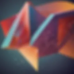 Abstract geometric shapes in motion