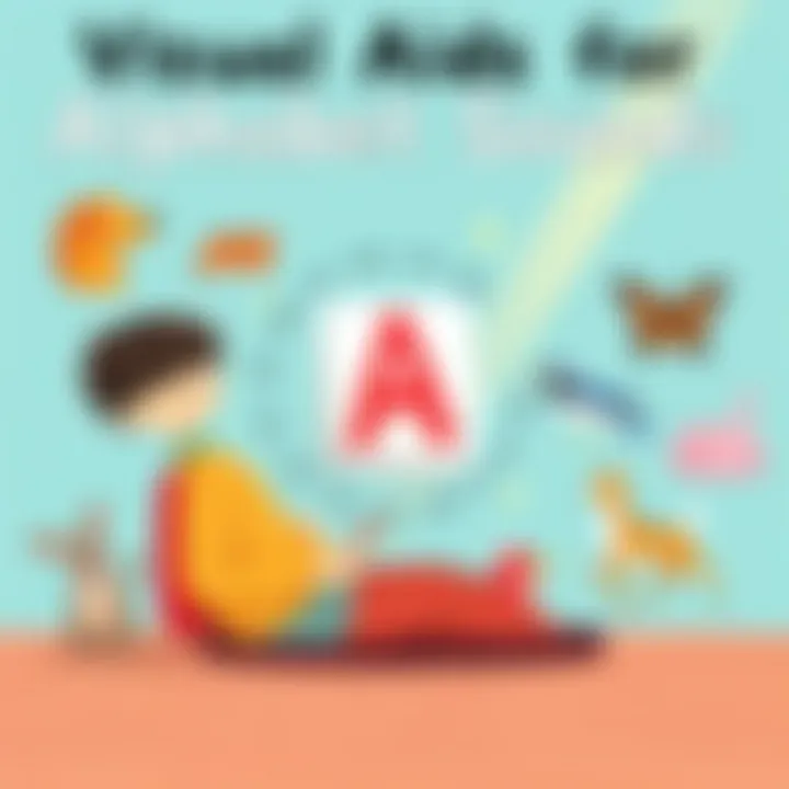 Visual aids for teaching alphabet sounds