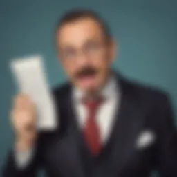 Illustration of a man with a monocle telling a bad dad joke