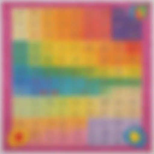 Colorful multiplication worksheet for beginners