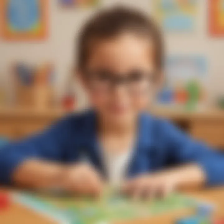 Child Engaged in Math Game