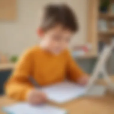 Child Using Alphabet Tracing App