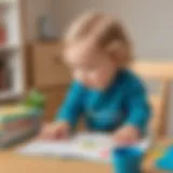 Adorable Toddler Engaged in Learning Activity