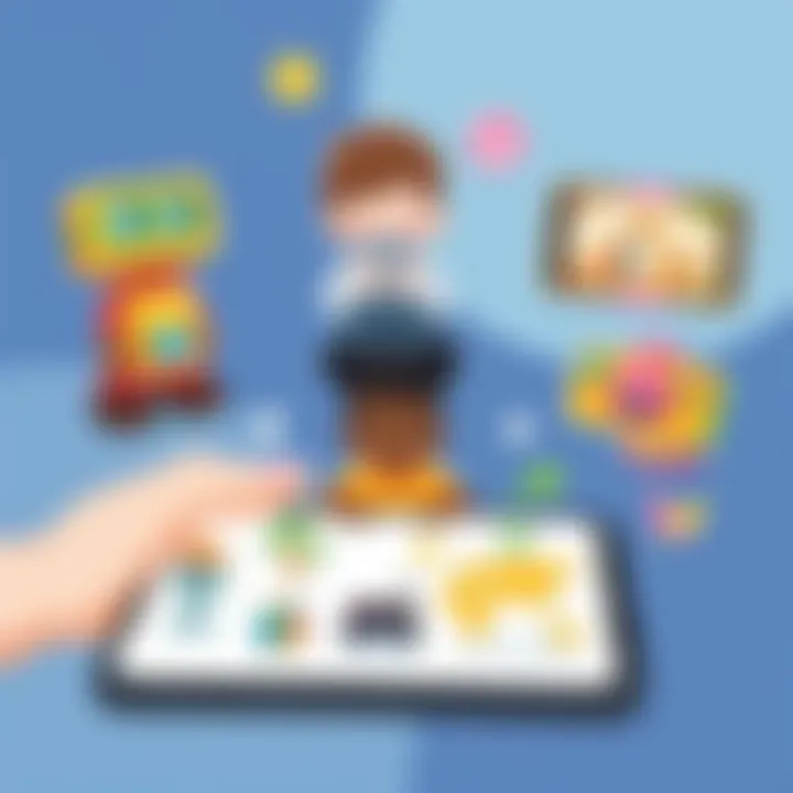Fostering Creativity and Skills Illustration of diverse mobile games that encourage creativity and problem-solving in young minds.