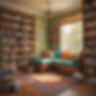 Inviting Reading Space for Kids A cozy reading nook filled with books