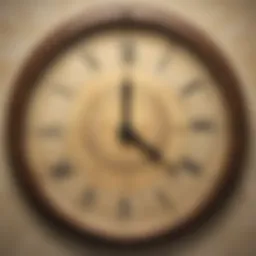 Illuminated clock face showing Roman numerals