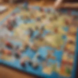Children playing a strategic board game