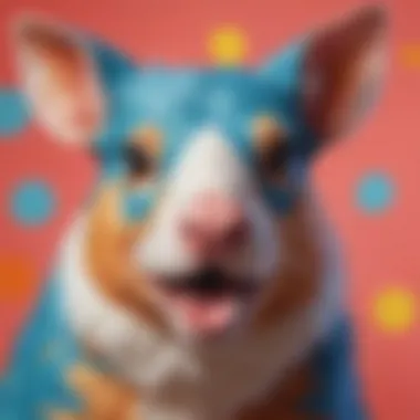 Playful Animal Portraits Fun animal painting done with playful colors